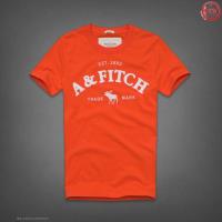 heren abercrombie fitch korte t-shirt crewneck oranje trade mark Shop Breda zuisq629